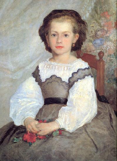 Pierre-Auguste Renoir Mademoiselle Romaine Lancaux Norge oil painting art